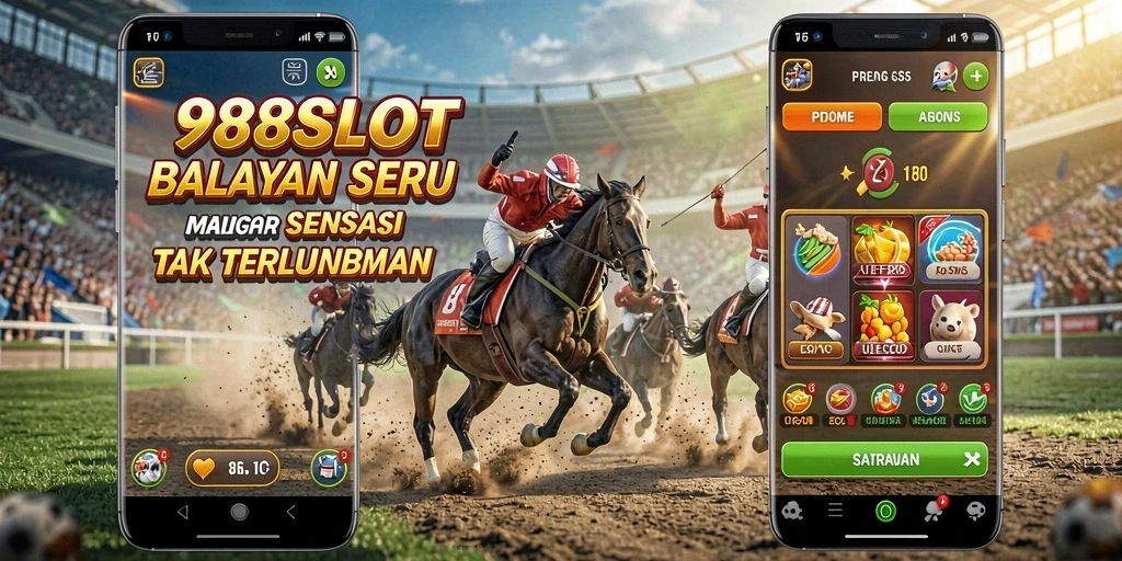 Tampilan gameplay menegangkan dari 988SLOT dengan mobil balap kustom.