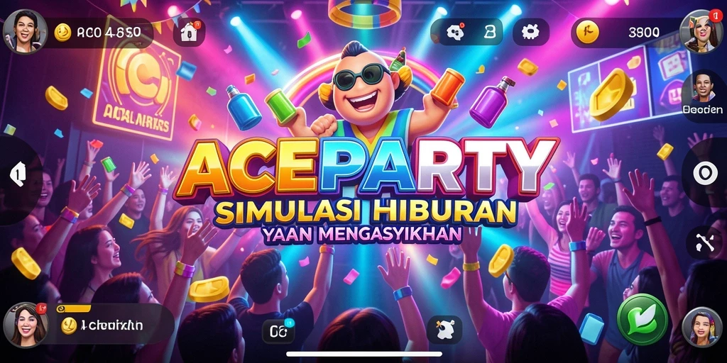 Screenshot gameplay <strong>ACEPARTY</strong> yang menunjukkan keseruan merancang acara virtual.