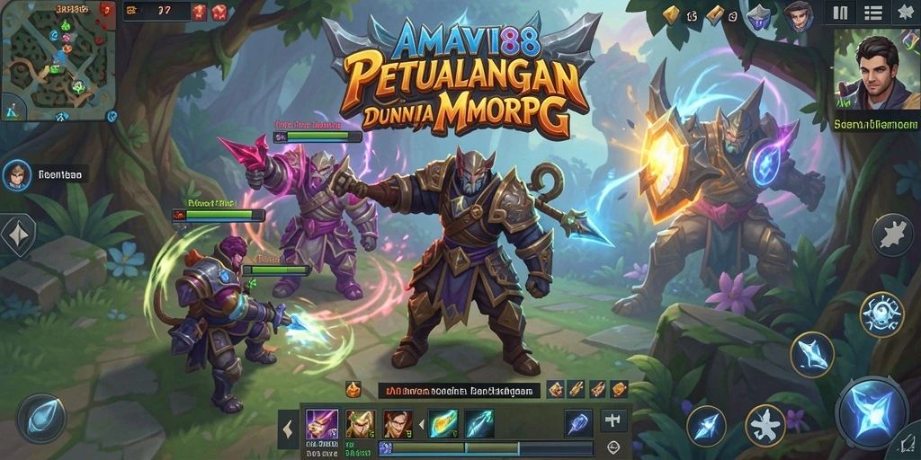 Tampilan gameplay AMAVI88 yang penuh aksi dan petualangan di dunia MMORPG.