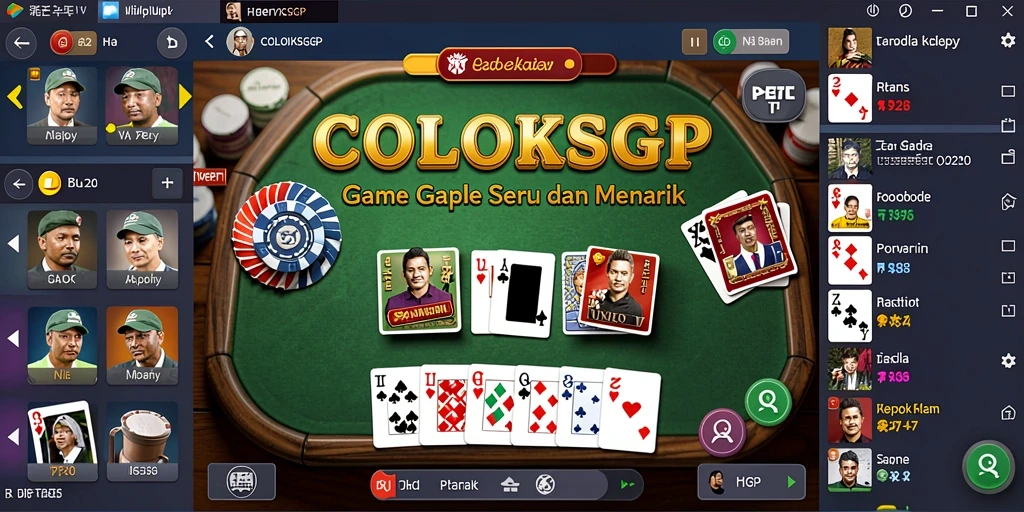 Screenshot gameplay COLOKSGP dengan teman-teman dalam permainan Gaple.