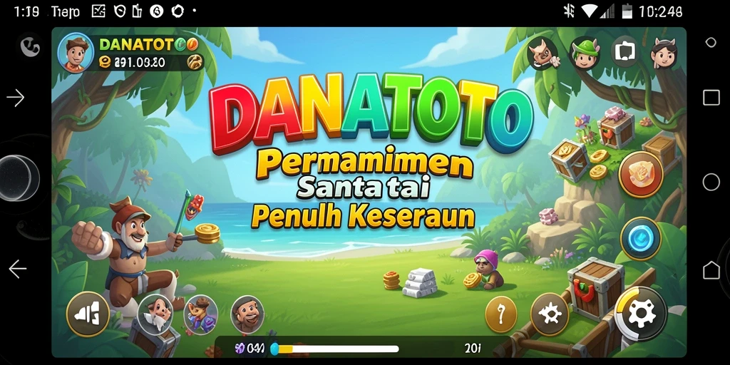 Screenshot menampilkan serunya gameplay dan grafis cerah dari DANATOTO.