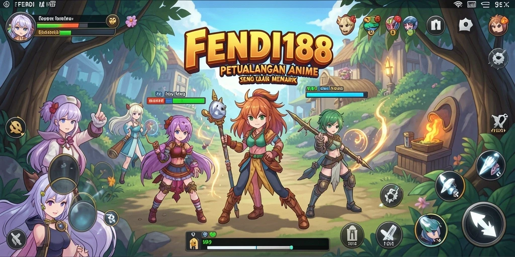 Tampilan gameplay seru di FENDI188 dengan karakter Anime yang beraksi.