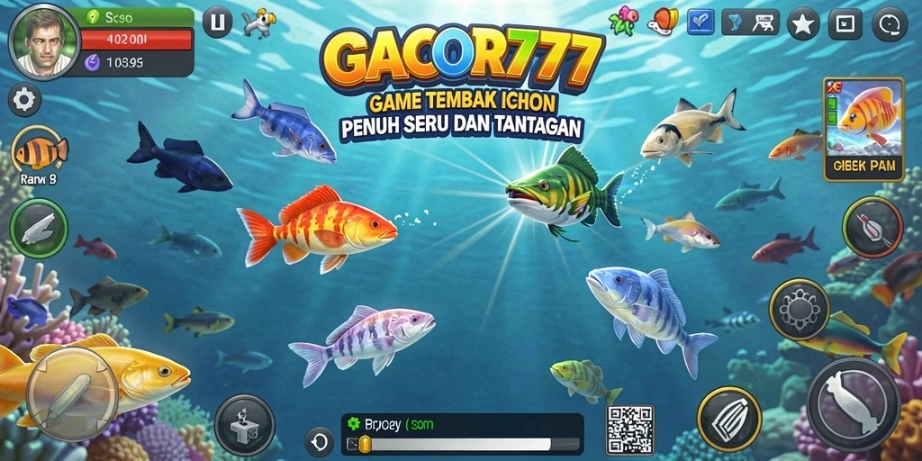Screenshot dari gameplay seru Tembak Ikan di GACOR777.