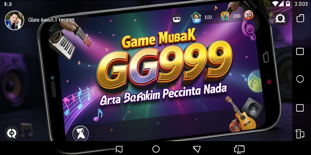 Tampilan gameplay GG999 yang menampilkan interaksi musik yang seru.