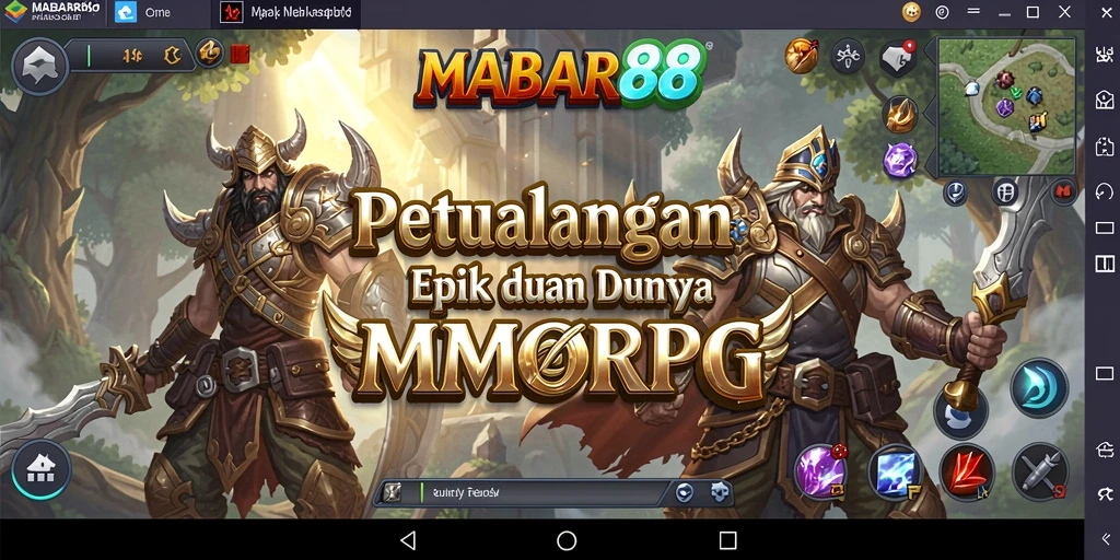 Gameplay seru MABAR88 menunjukkan aksi pertempuran yang mendebarkan di dunia MMORPG.