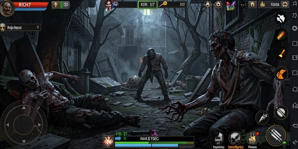 Tampilan gameplay RICH7 yang menegangkan dan menyeramkan.