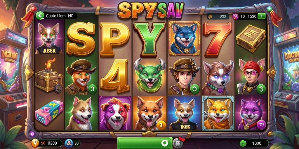 Screenshot gameplay SPY77 menunjukkan pengalaman Slot yang mendebarkan.