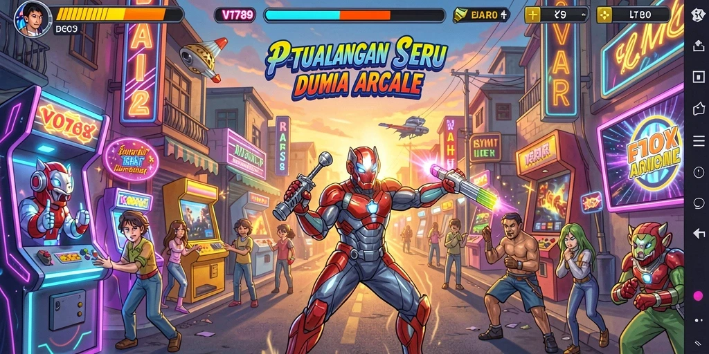 Gameplay VT789 yang penuh warna dan menghibur dalam genre Arcade.